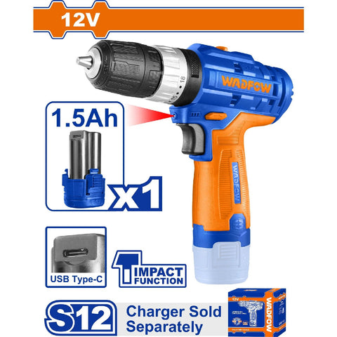 TALADRO INALÁMBRICO FUNCIÓN IMPACTO 12V