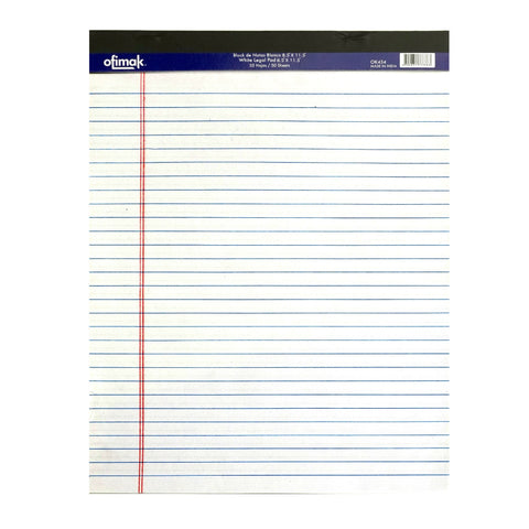 BLOCK DE NOTAS BLANCO CON RAYAS