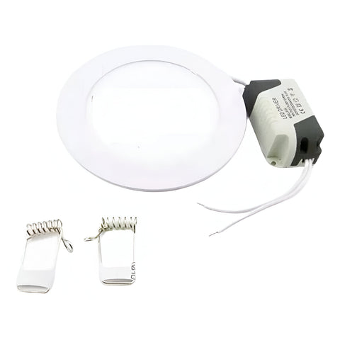 LAMPARA PANEL LED REDONDA PARA EMPOTRAR 6W (LUZ FRIA)