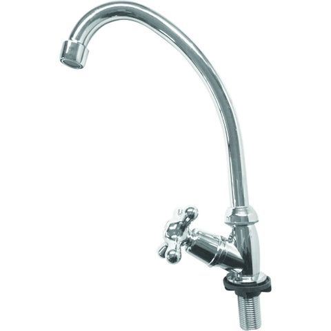 GRIFO MEZCLADOR DE FREGADERO CUELLO CISNE