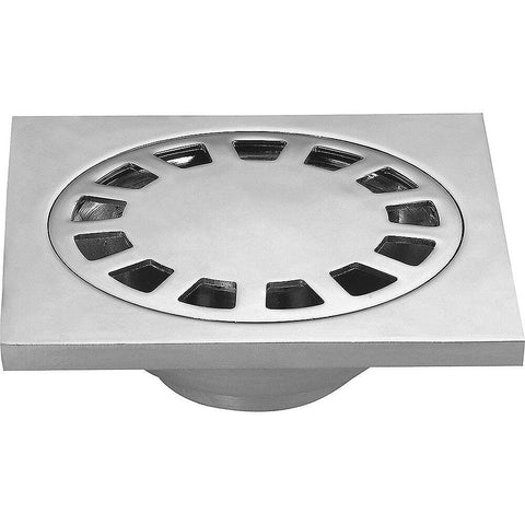 REJILLA PARA PISO DRENAJE CROMADA 4" X 4"